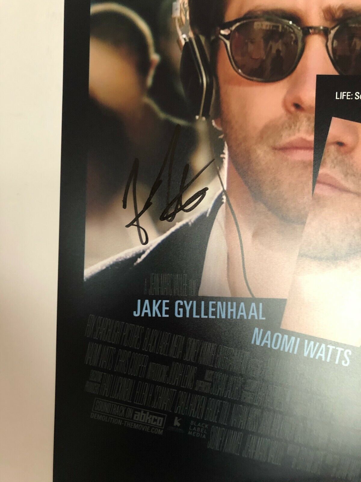 Autographed Jean-Marc Vallée signed 12x18 Photo Demolition poster