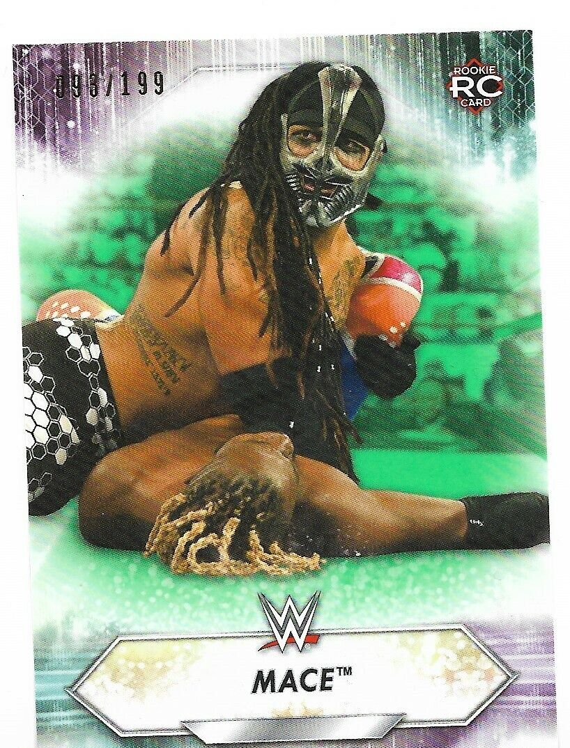 2021 Topps WWE Mace Dark Green parallel rookie 093/199 card