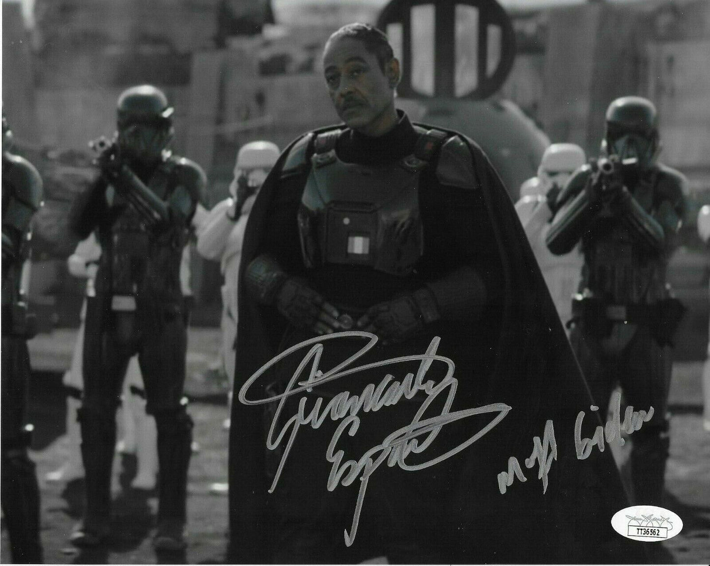 Autographed Giancarlo Esposito signed Mandalorian 8x10 photo JSA certified 2
