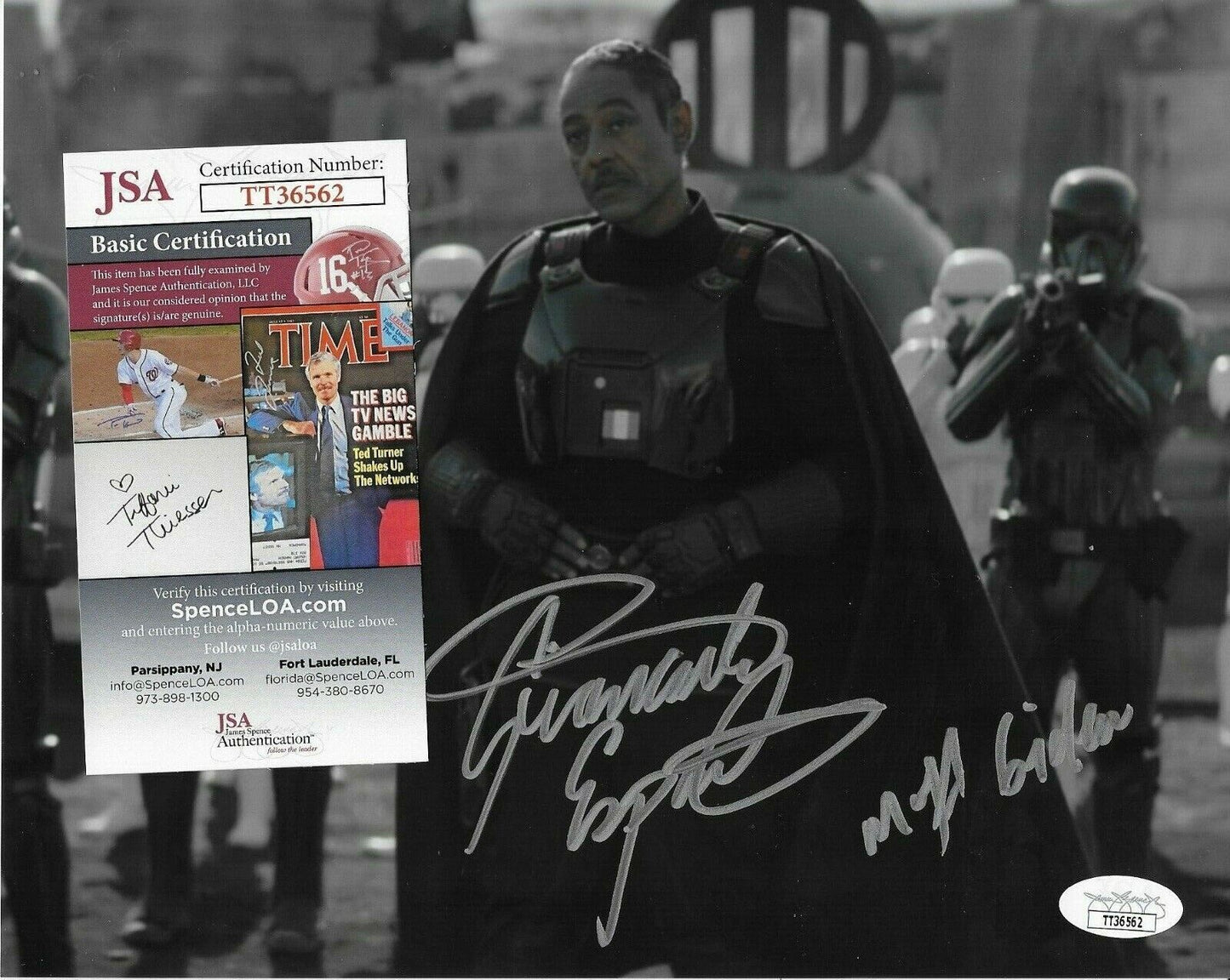 Autographed Giancarlo Esposito signed Mandalorian 8x10 photo JSA certified 2