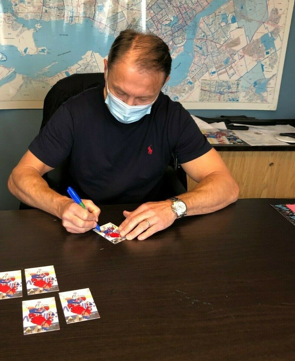 Photo 8x10 autographiée par Oleg Petrov des Canadiens de Montréal #5 Original