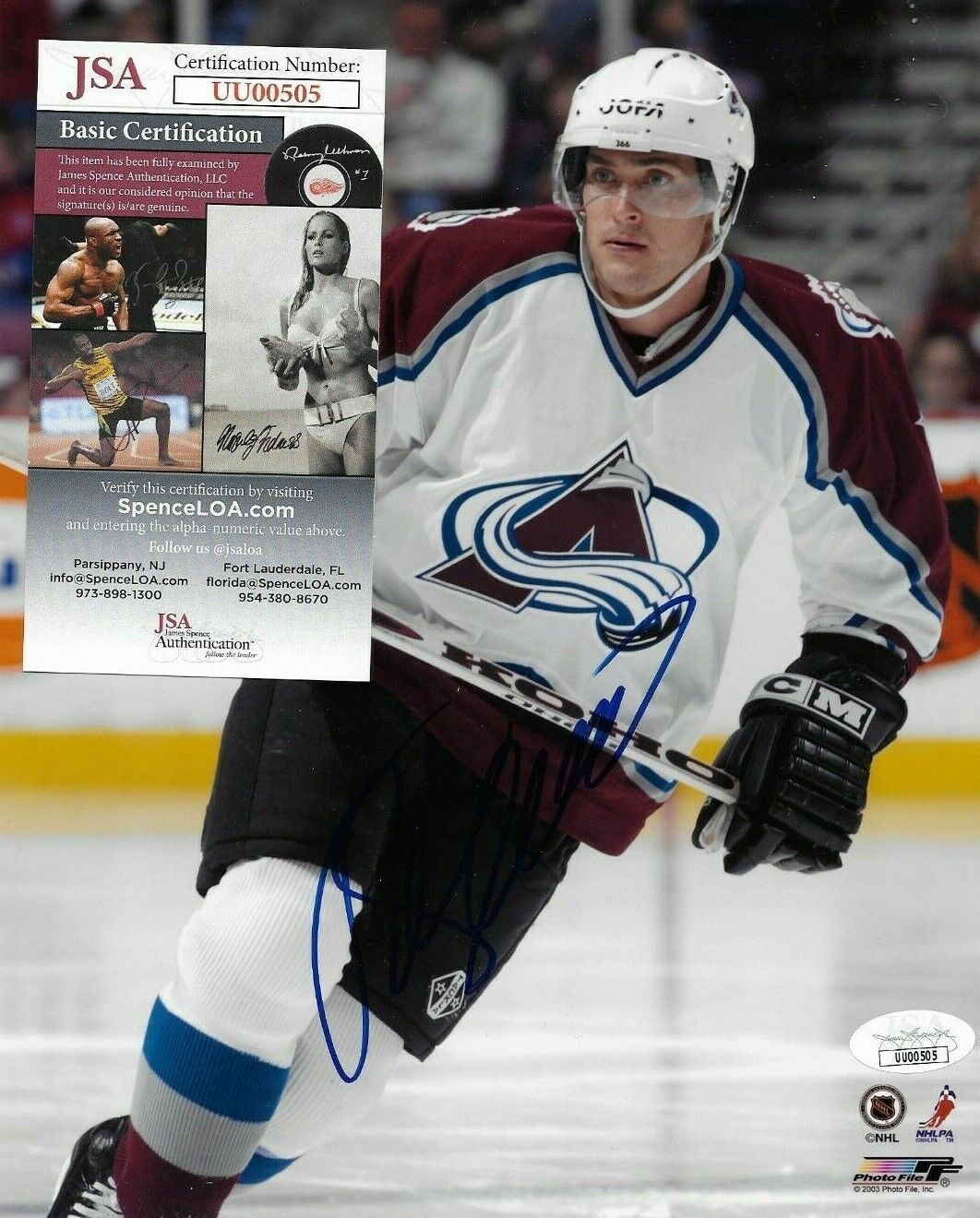 Autographed Colorado Avalanche Teemu Selanne 8x10 Photo Original with JSA cert