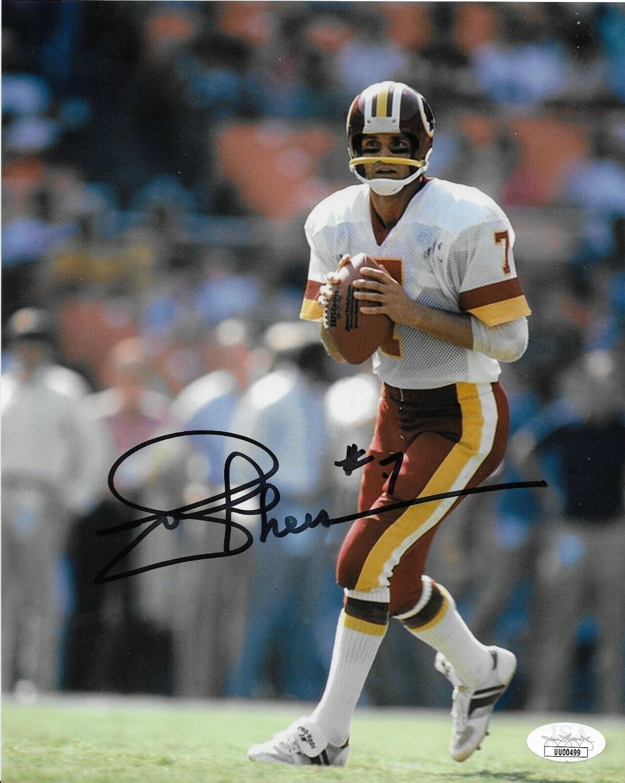 Autographed NFL Washington Joe Theismann signed 8x10 Photo Original JSA cert