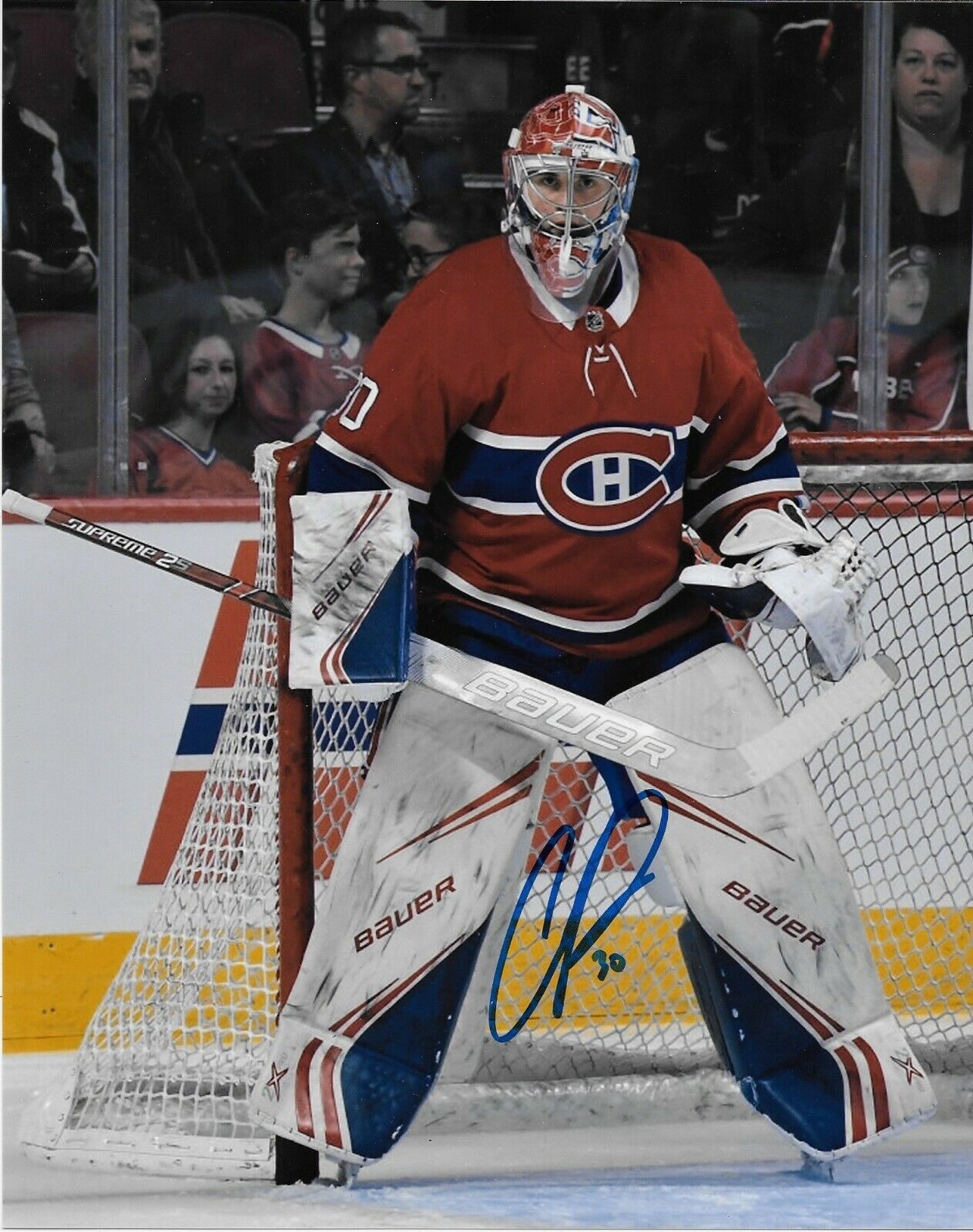 Photo 8x10 autographiée par Cayden Primeau des Canadiens de Montréal #3 Original
