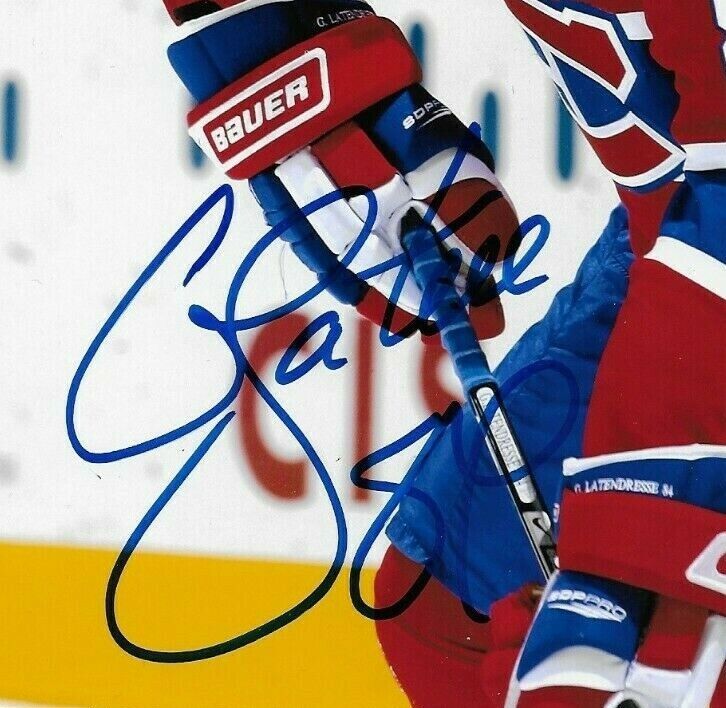 Photo 8x10 autographiée par Guillaume Latendresse des Canadiens de Montréal #2 Original