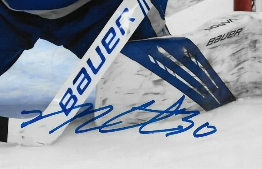 Auto. Toronto Maple Leafs Michael Hutchinson 8x10 Photo #3 AHL Marlies Original