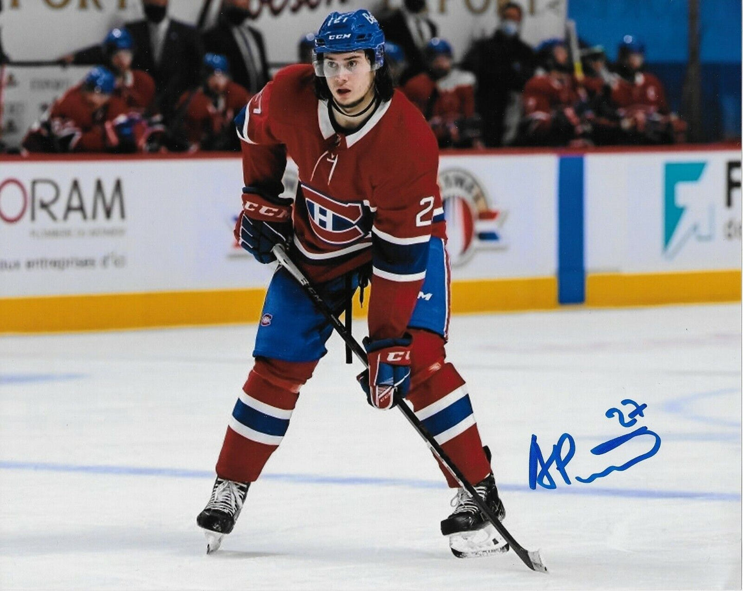 Autographed Montreal Canadiens Alexander Romanov 8x10 Photo #4 Original