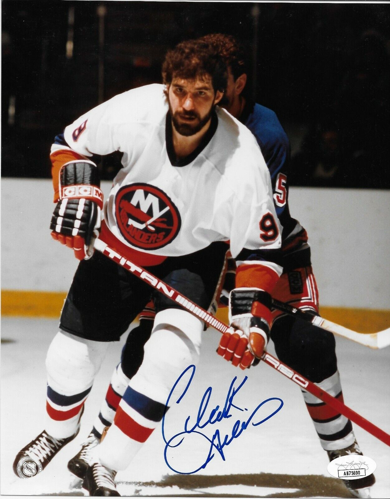 Photo autographiée de Clark Gillies des Islanders de New York, format 8 x 10, avec authentification JSA
