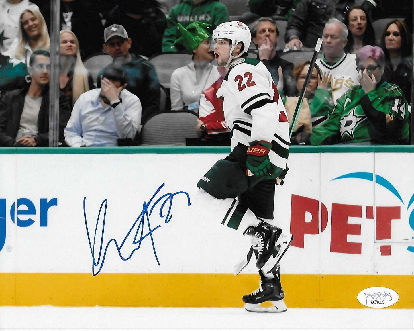 Autographed Minnesota Wild Kevin Fiala 8x10 Ph. #2 Original w JSA Authentication