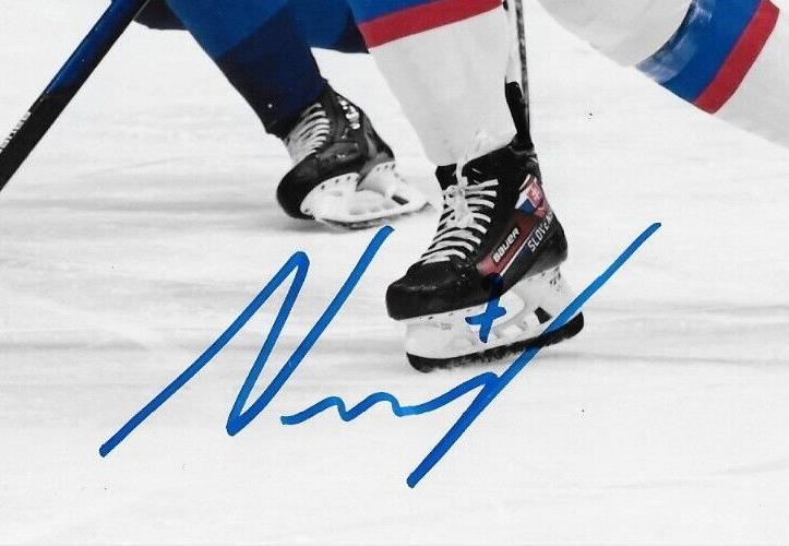 Auto. Team Slovakia Simon Nemec New Jersey Devils 2022 NHL Draft 8x10 Photo