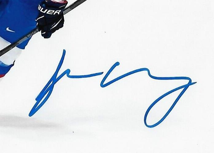 Auto Team Slovakia Juraj Slafkovsky 2022 NHL Draft 8x10 Ph. w JSA Authentication