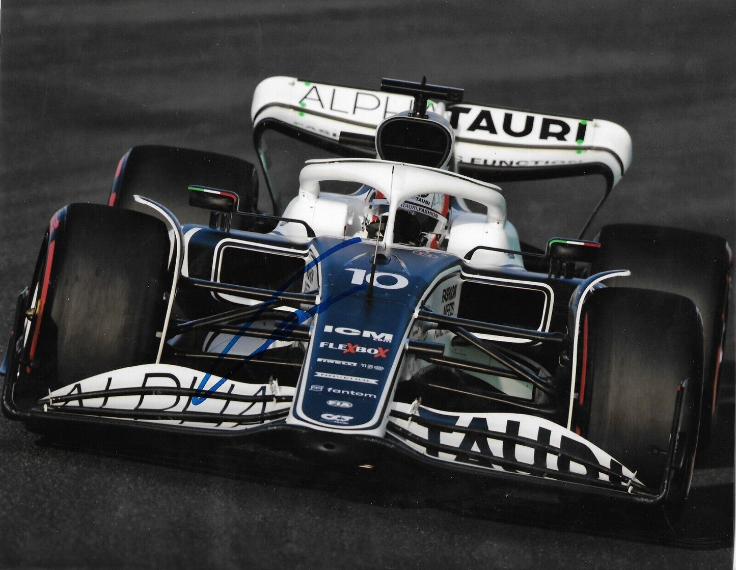 Photo 8x10 autographiée de Formule 1 Alpha Tauri Pierre Gasly #7 2022 Original