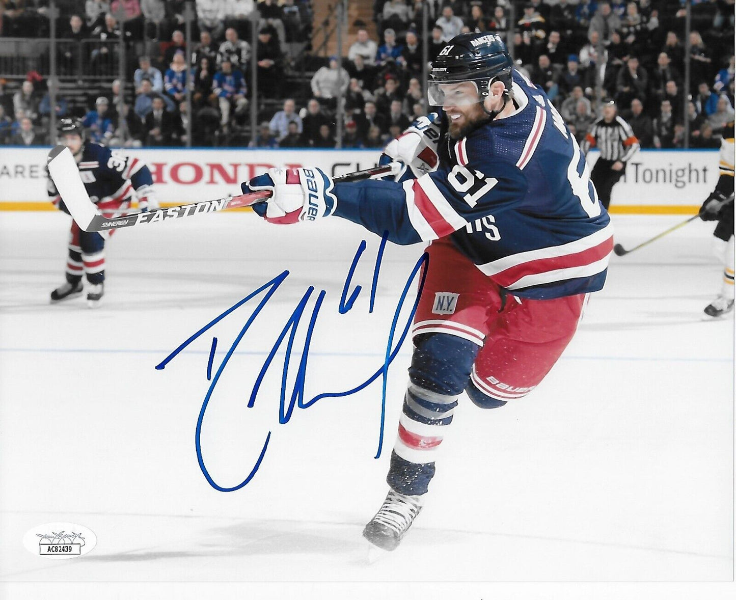 Auto. New York Rangers Rick Nash 8x10 Photo #5 Original with JSA Authentication
