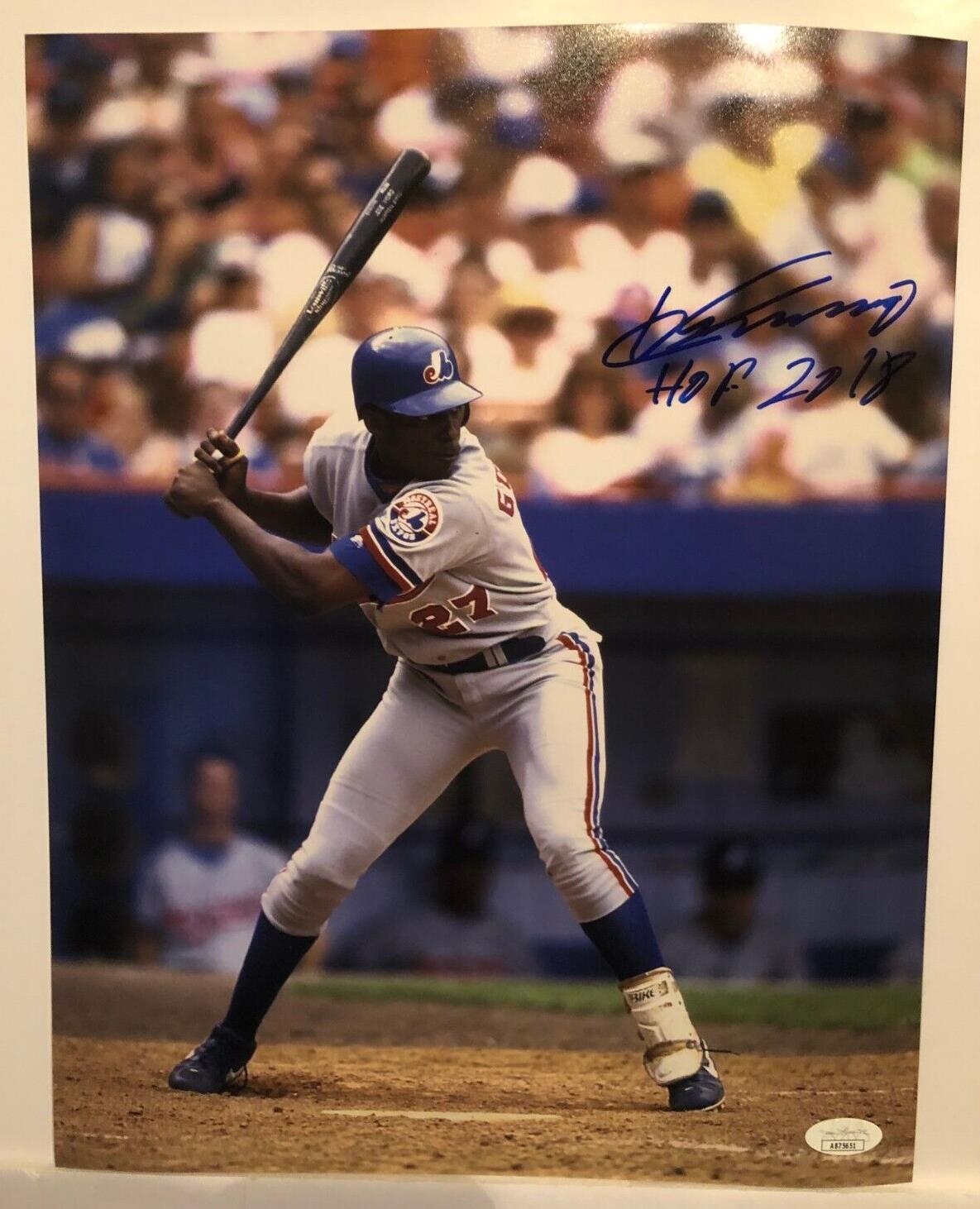 Auto. Montreal Expos Vladimir Guerrero Sr 11x14 Photo Hof F Inscription JSA Auth