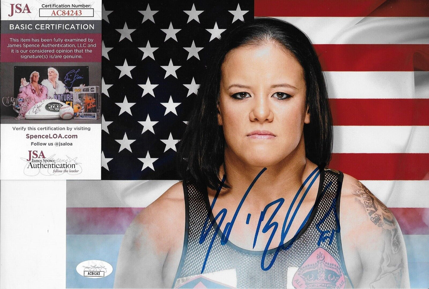 Autographed Wrestling Shayna Baszler WWE NXT 8x10 Photo #2 w JSA Authentication