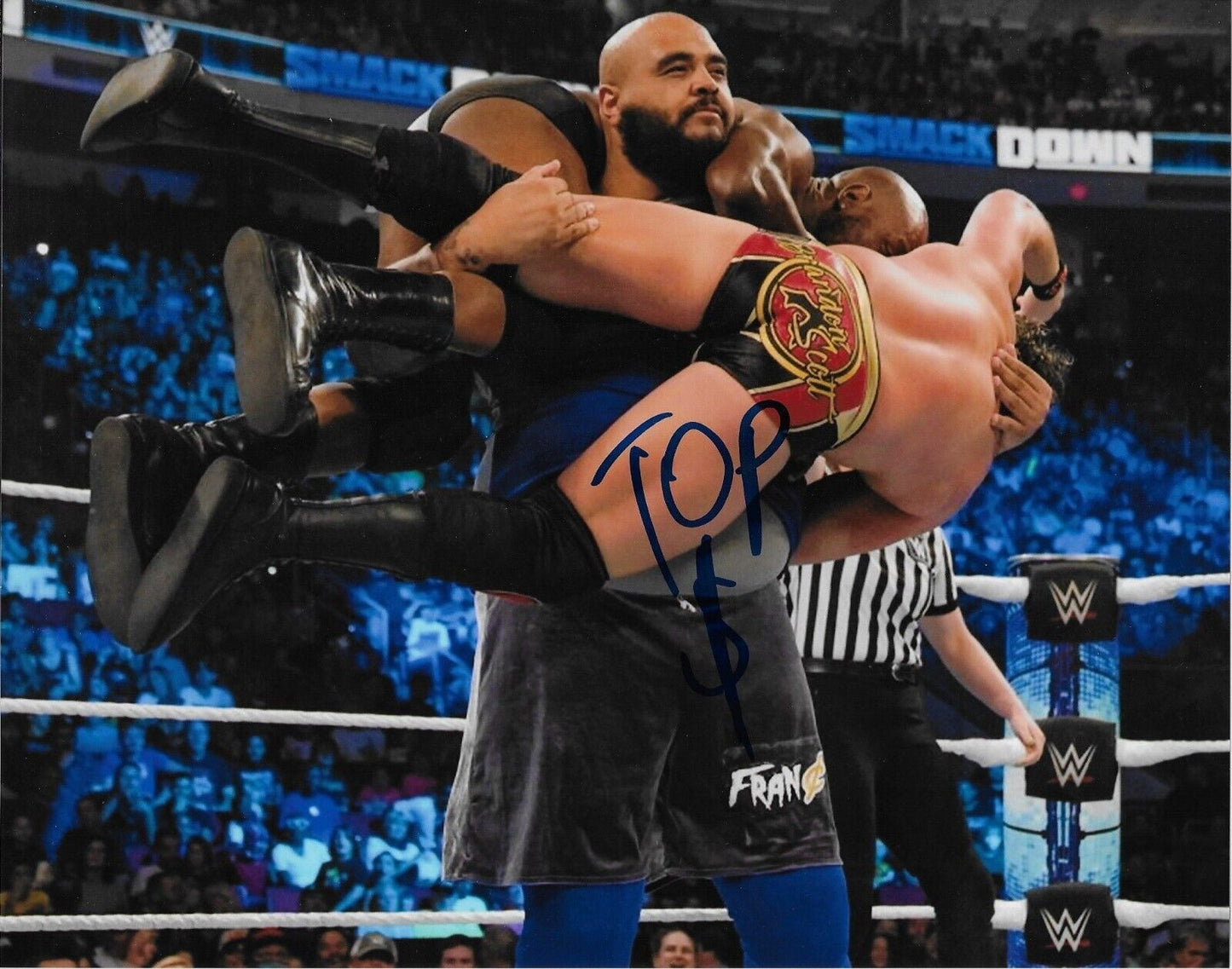 Autographed Wrestling Top Dolla A.J. Francis Signed WWE NXT 8x10 Photo Original