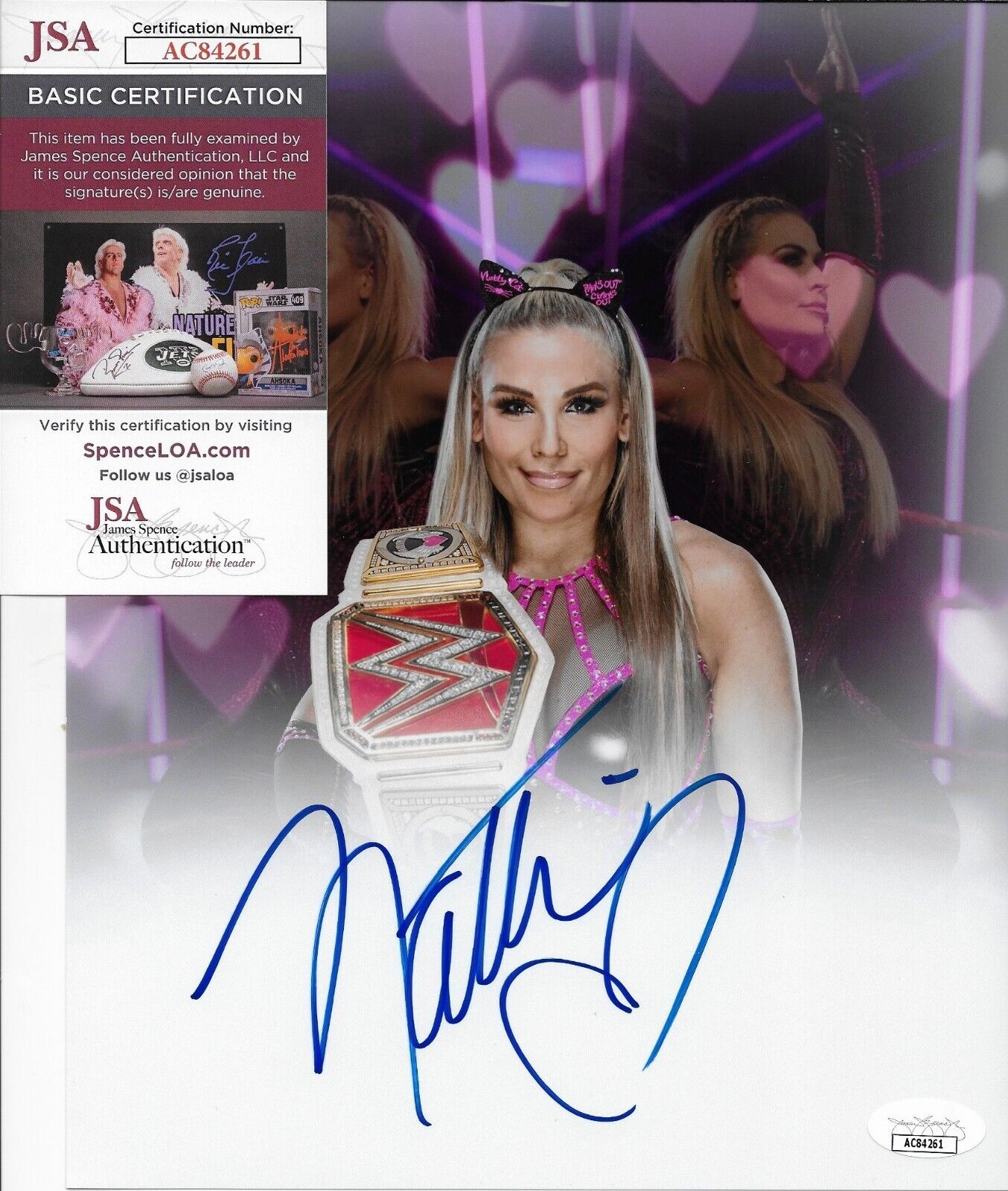 Photo de catch signée Natalya Neidhart WWE NXT 8x10 #5 avec authentification JSA