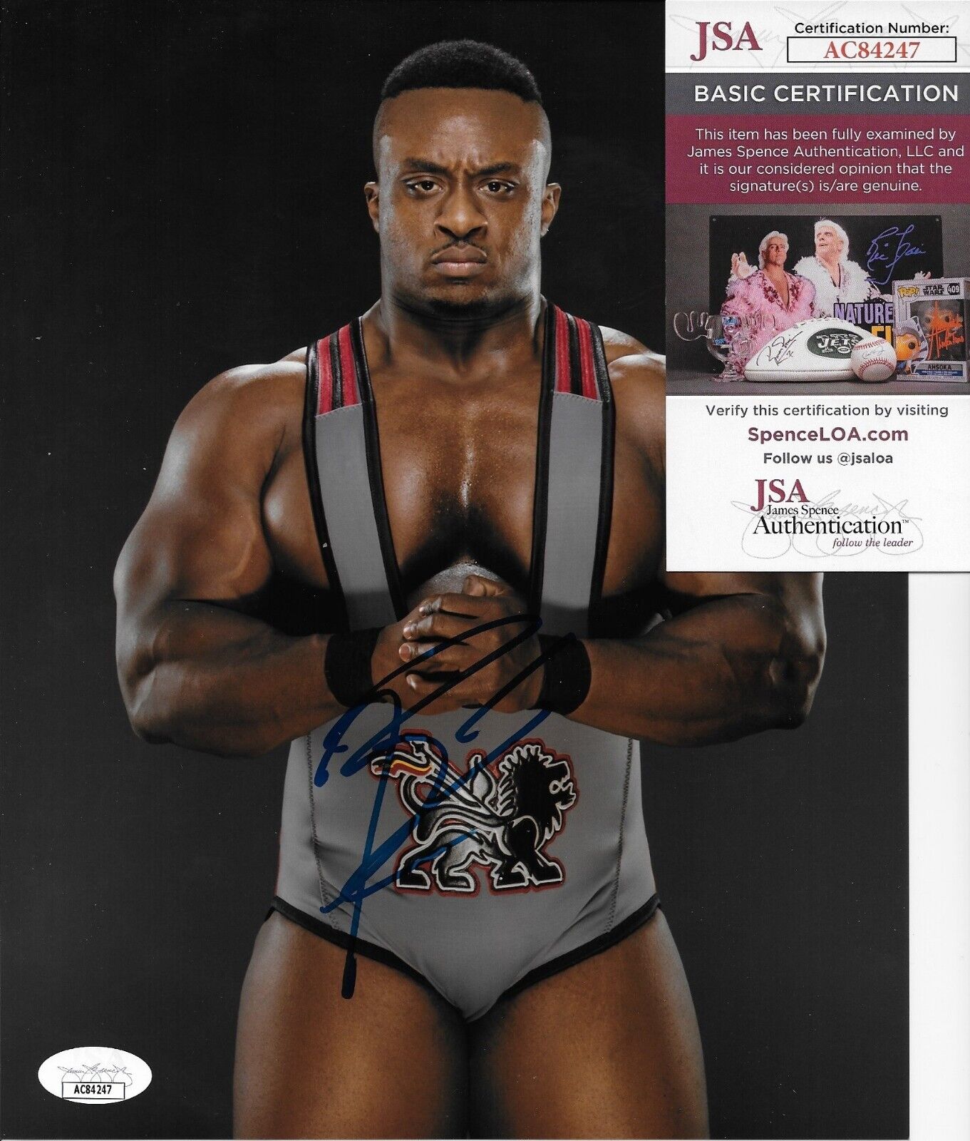 Autographed Wrestling Big E WWE 8x10 Photo #2 Original with JSA Authentication