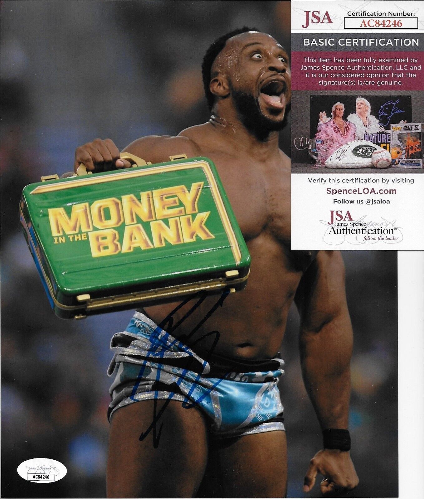 Autographed Wrestling Big E WWE 8x10 Photo #4 Original with JSA Authentication