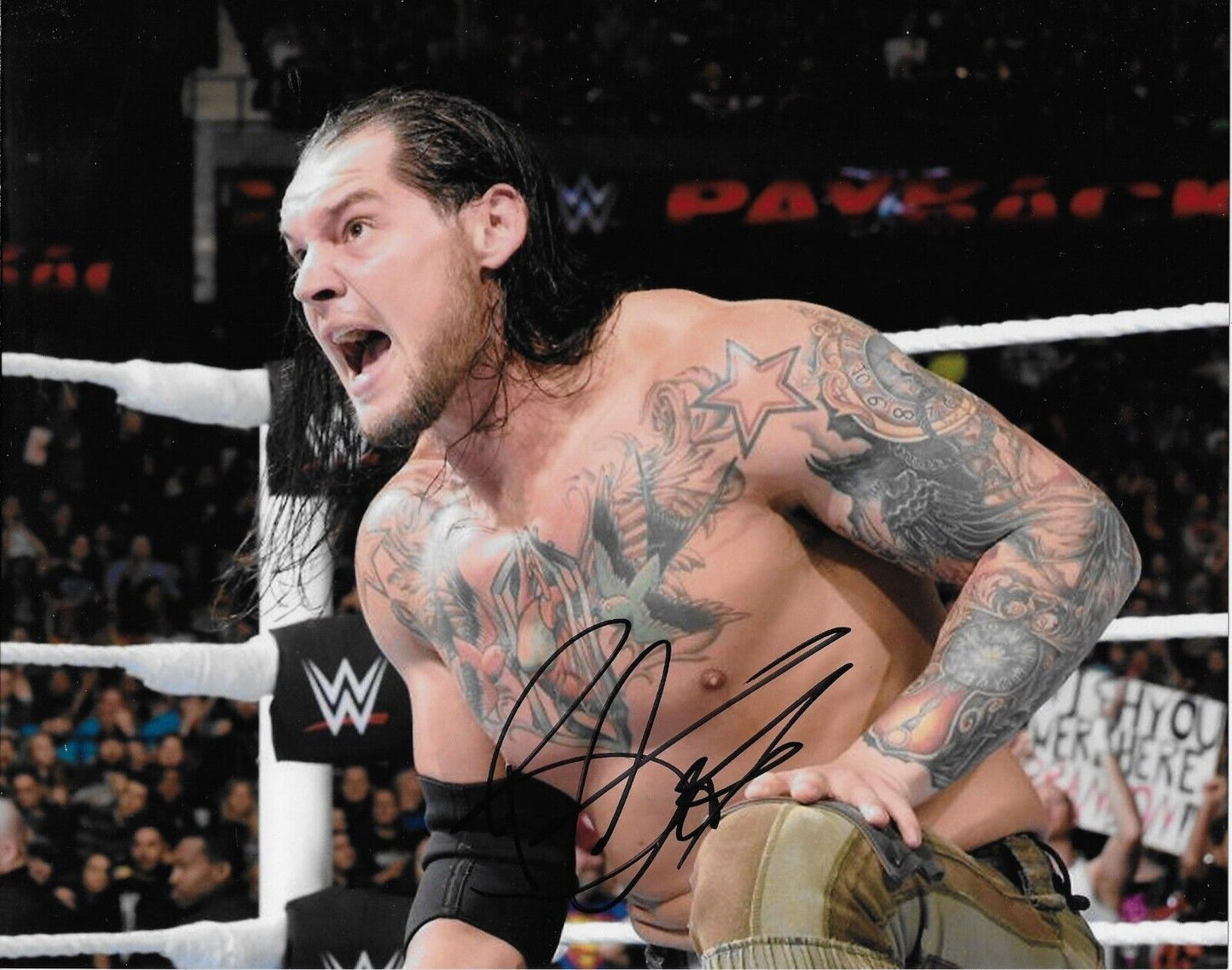 Photo autographiée du catcheur Baron Corbin signée WWE 8x10 #2 Original