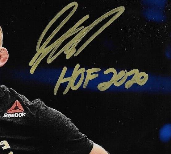 Autographed UFC Hall of Famer Georges St Pierre 8x10 Photo #13 Original with JSA