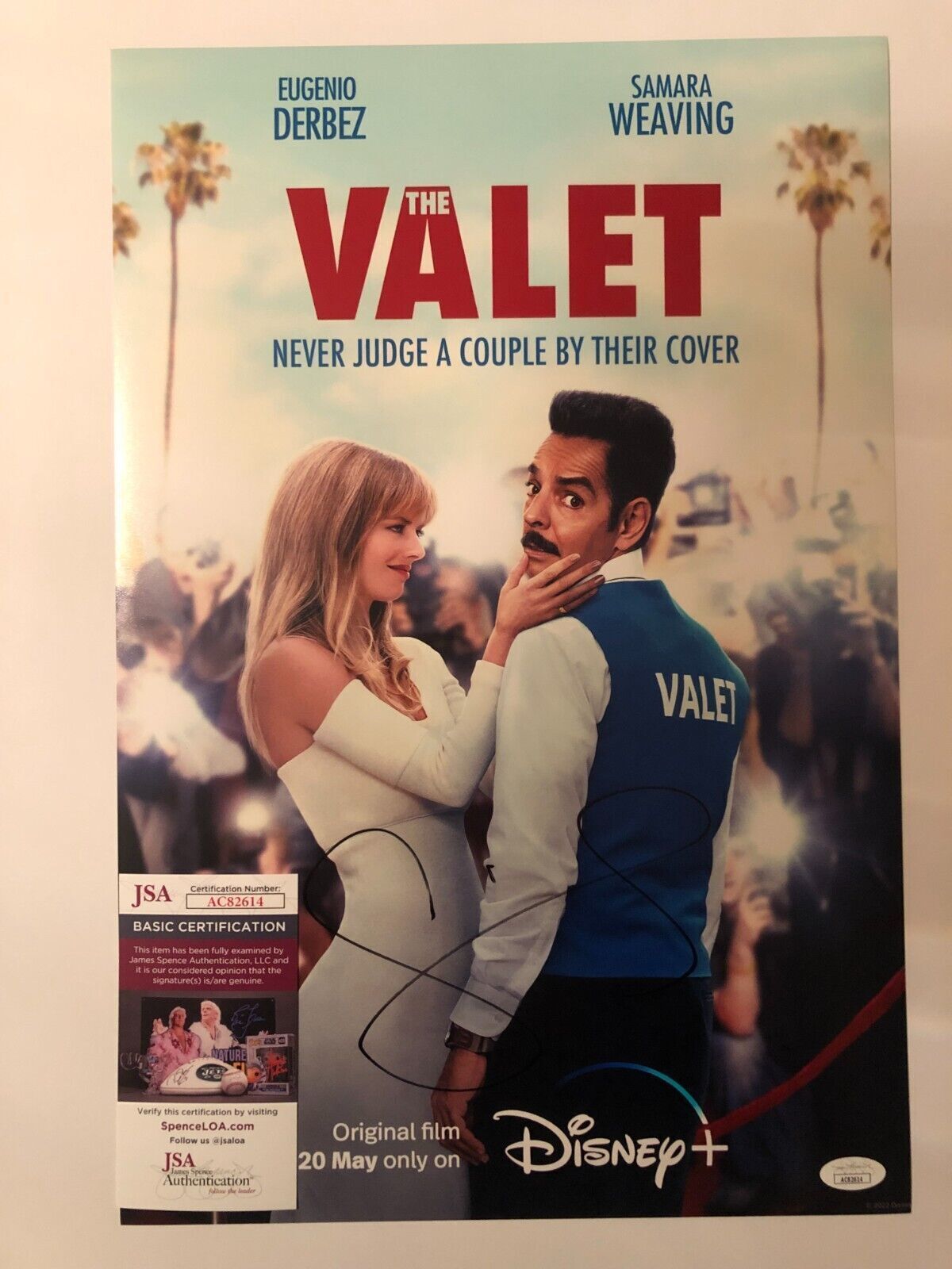 Autographed The Valet 12x18 photo signed by Samara Weaving JSA cert 2