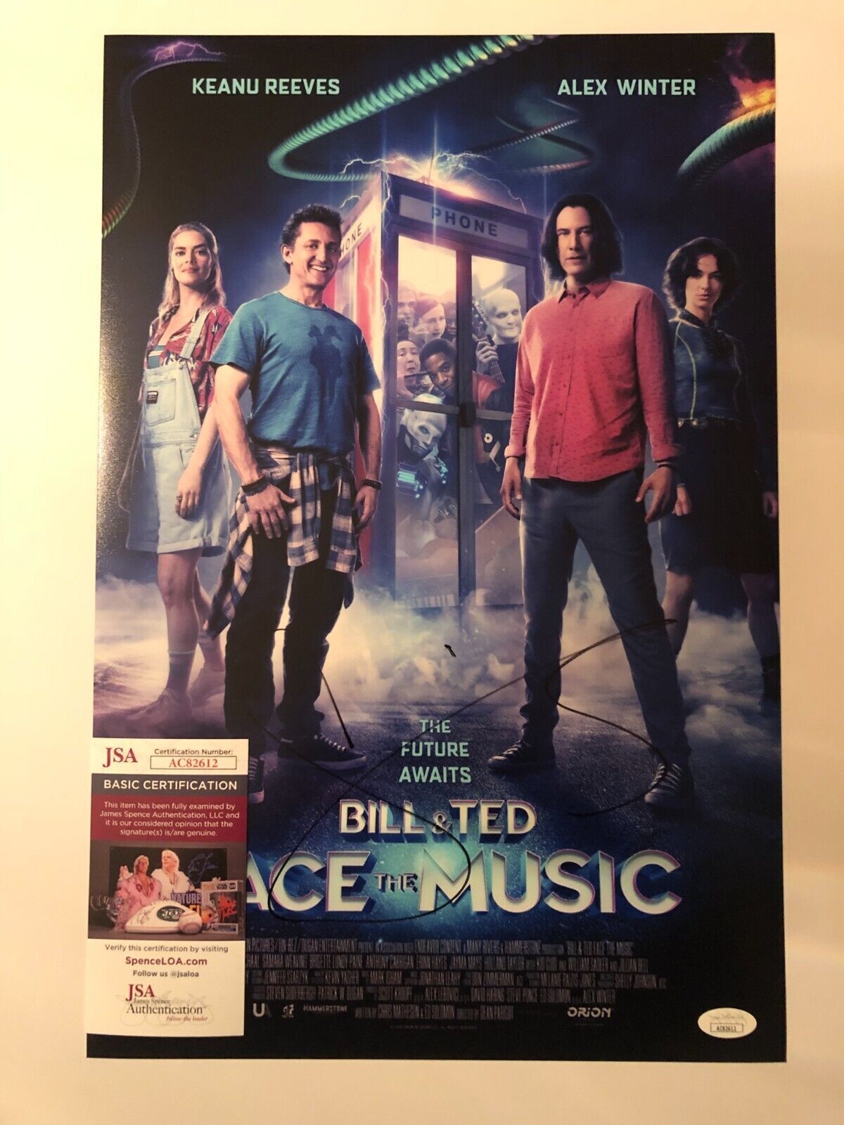Autographed Bill and Ted 12x18 photo signed by Samara Weaving JSA cert