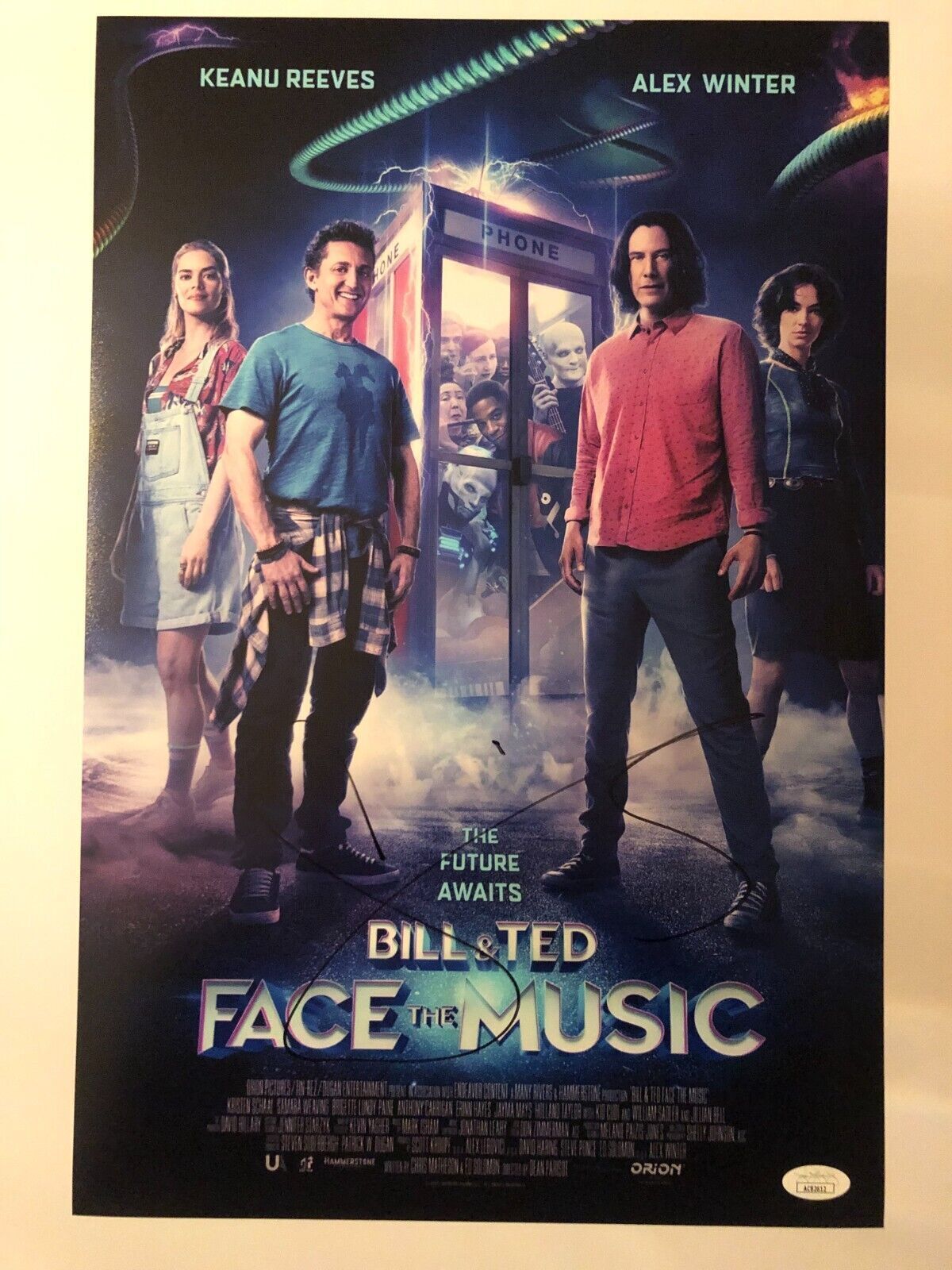 Autographed Bill and Ted 12x18 photo signed by Samara Weaving JSA cert