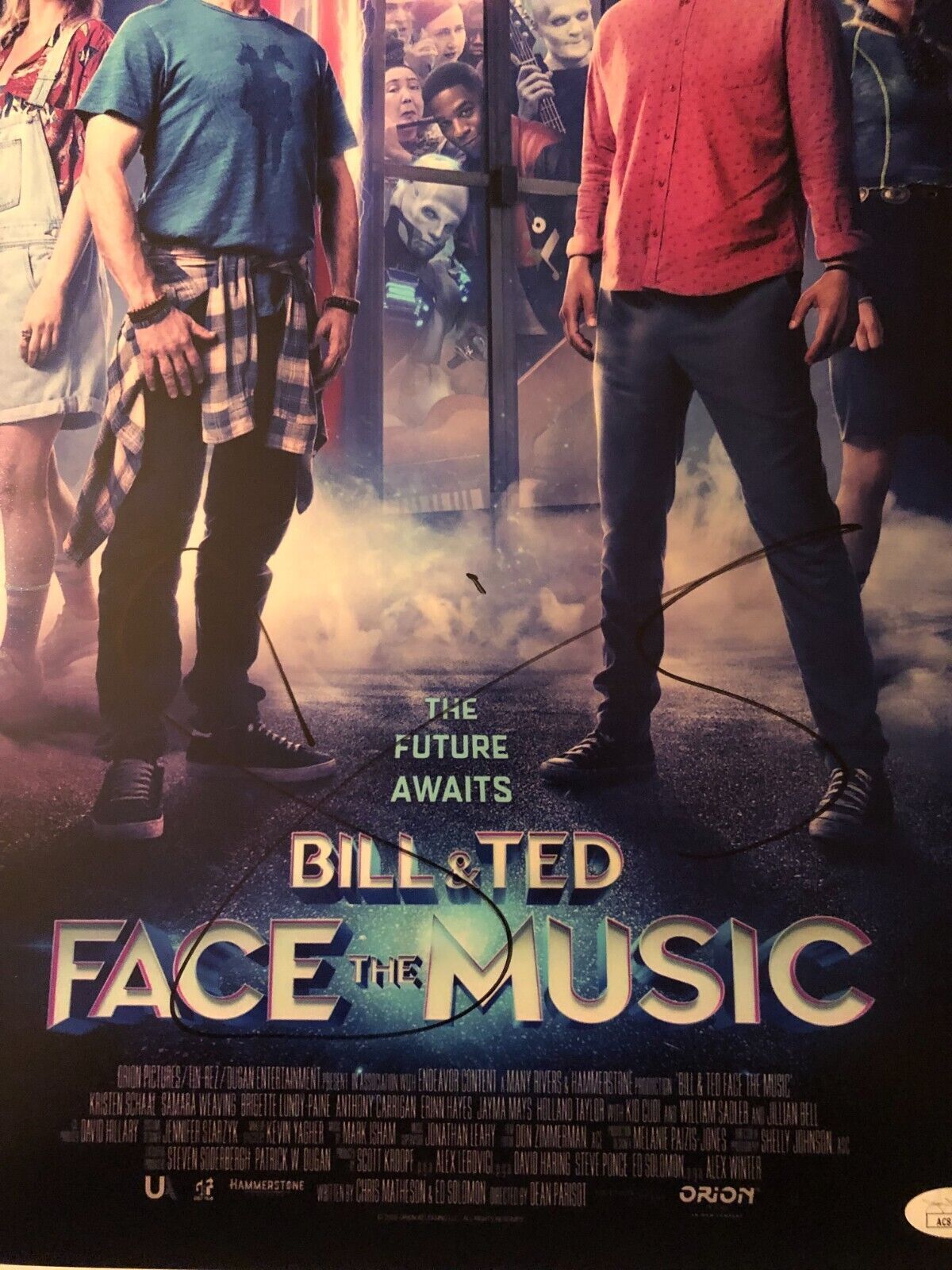 Autographed Bill and Ted 12x18 photo signed by Samara Weaving JSA cert