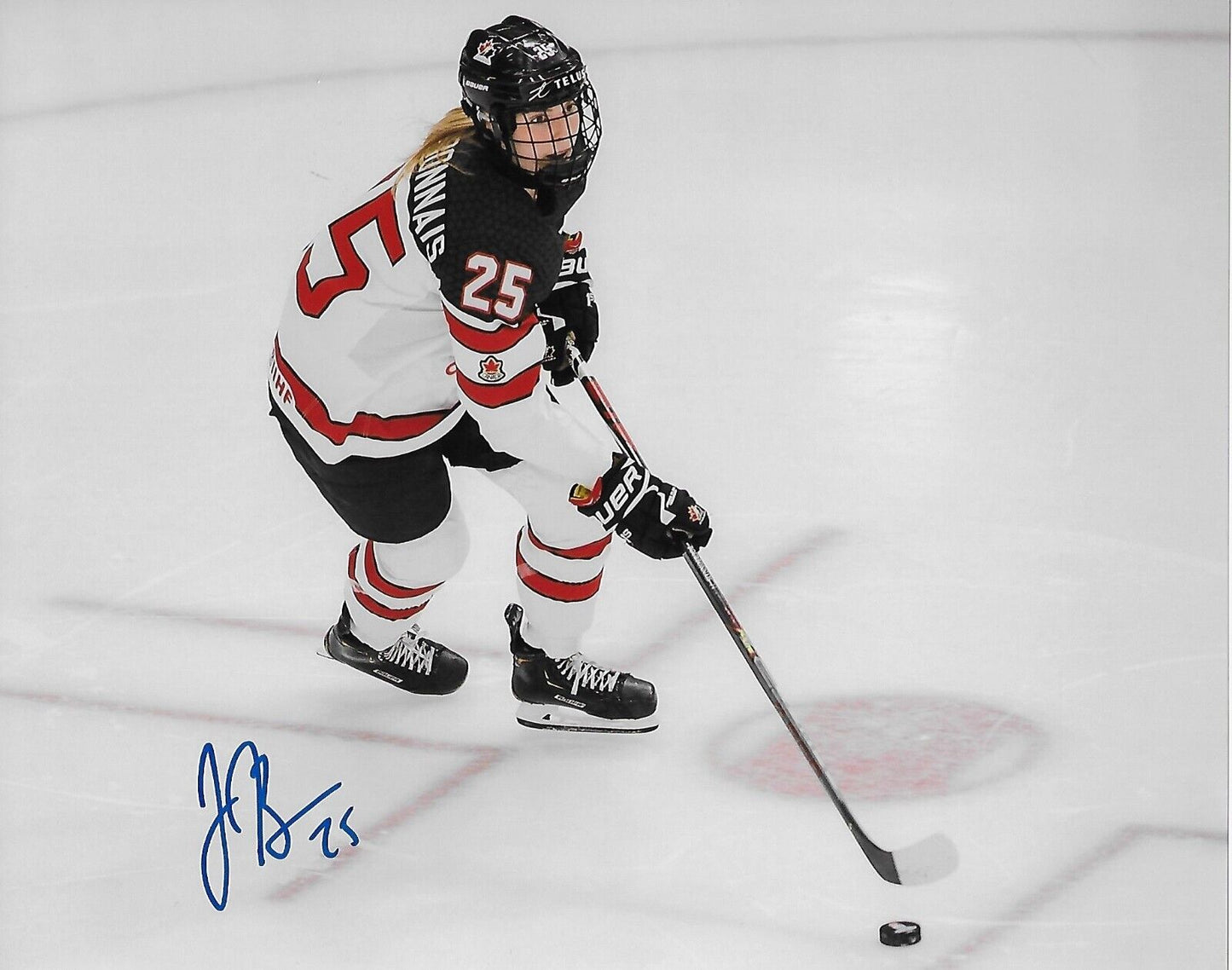 Autographed Jaime Bourbonnais Team Canada Womens Hockey Olympics 8x10 Photo #3