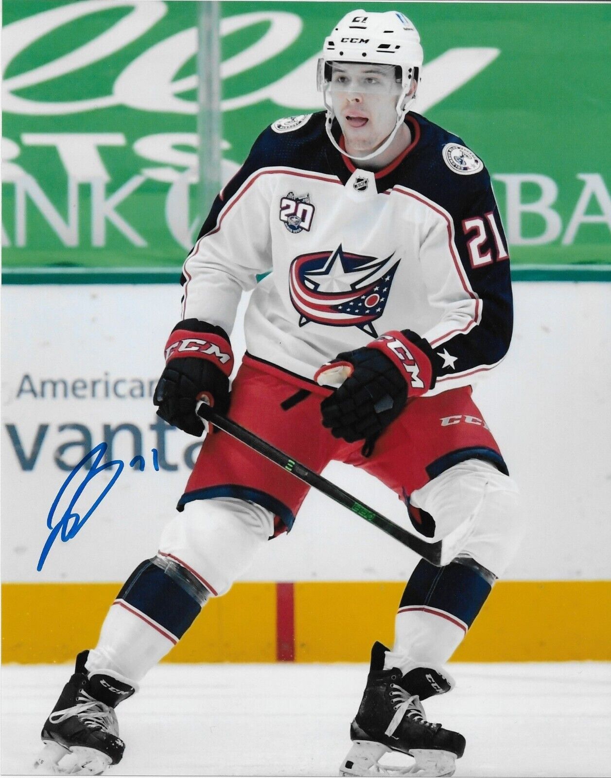Autographed Columbus Blue Jackets Joshua Dunne 8x10 Photo #2 Original