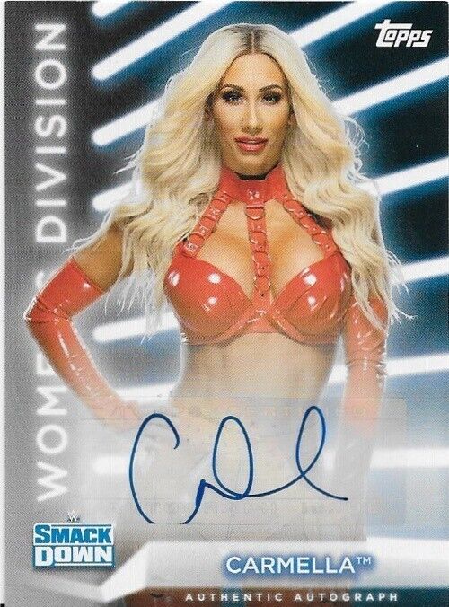 2021 Topps Women Division WWE Carmella AUTO 66/199 card