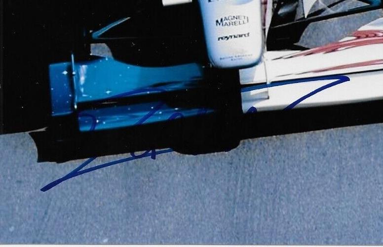 Photo 8x10 signée par le pilote de Formule 1 Jacques Villeneuve #7 Original