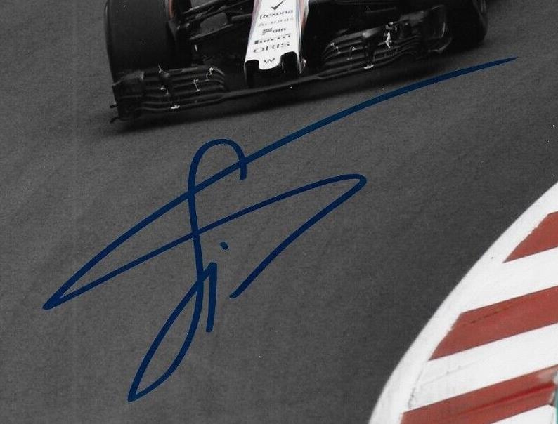 Photo 8x10 autographiée du pilote de Formule 1 Williams Sergey Sirotkin #4 Original