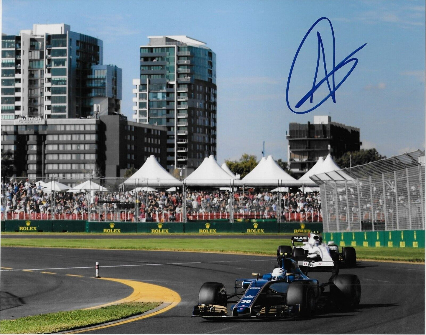 Dédicacé Sauber-Ferrari Formule 1 Antonio Giovinazzi 8x10 Photo #3 Original