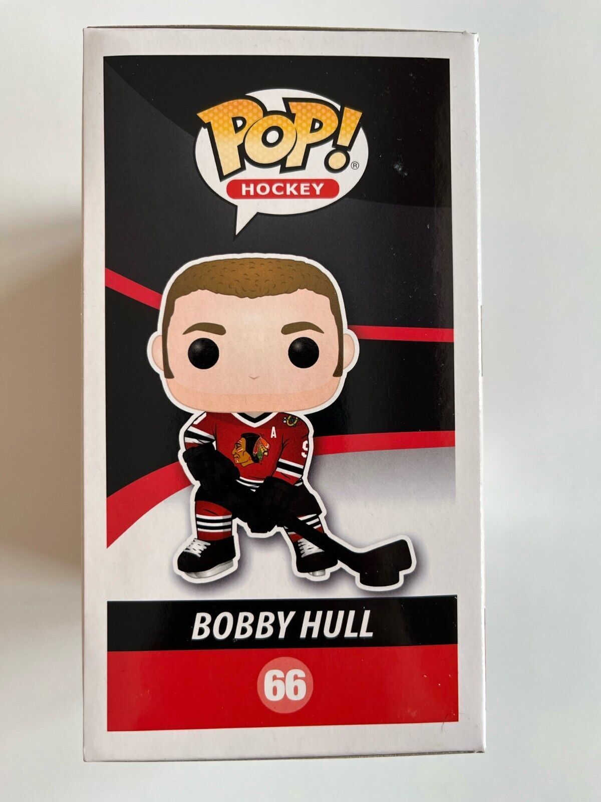 Autographed Chicago Blackhawks Signed Bobby Hull Funko pop w/inscription COA