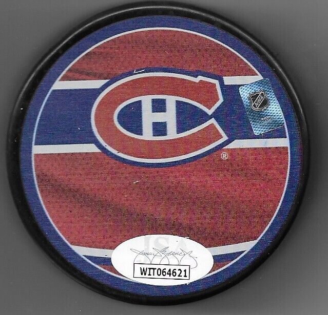 Auto. Les Canadiens de Montréal Jake Allen Hockey Puck 3 Signature privée originale avec JSA