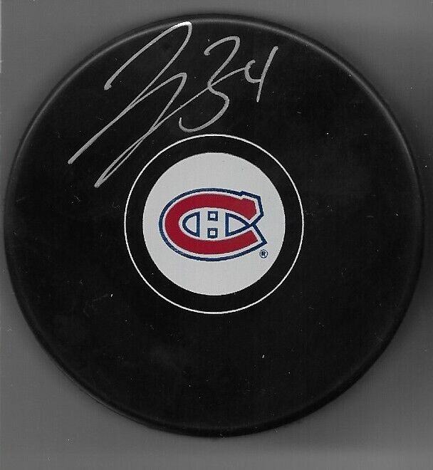 Auto. Les Canadiens de Montréal Jake Allen Hockey Puck 4 Signature privée originale avec JSA