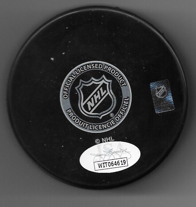 Auto. Les Canadiens de Montréal Jake Allen Hockey Puck 4 Signature privée originale avec JSA