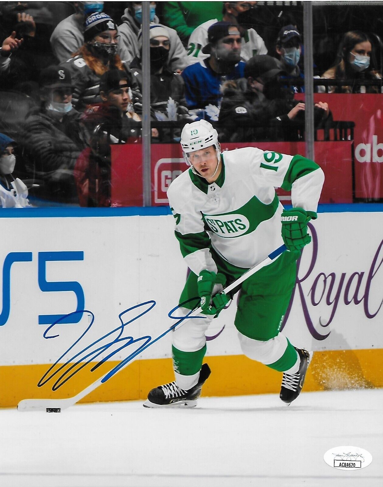 Auto. Toronto Maple Leafs Jason Spezza 8x10 Photo #3 Original JSA Authentication