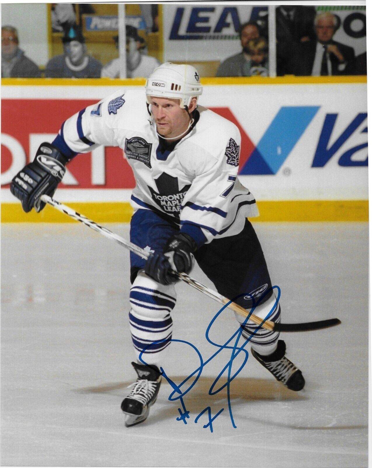 Autographed Chicago Blackhawks Derek King Toronto Maple Leafs 8x10 Photo