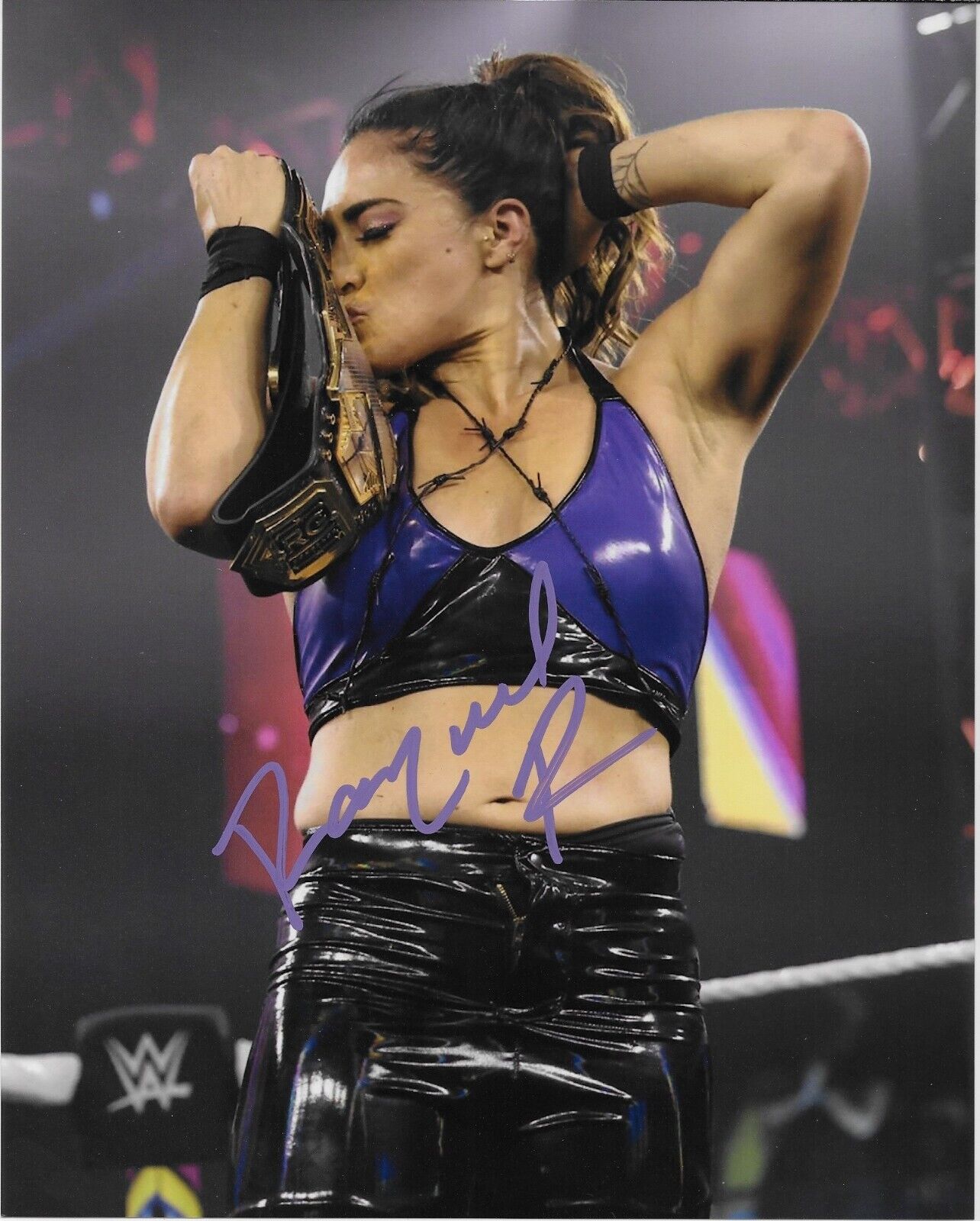 Photo autographiée de catch signée par Raquel Gonzalez WWE NXT 8x10 #6 Original
