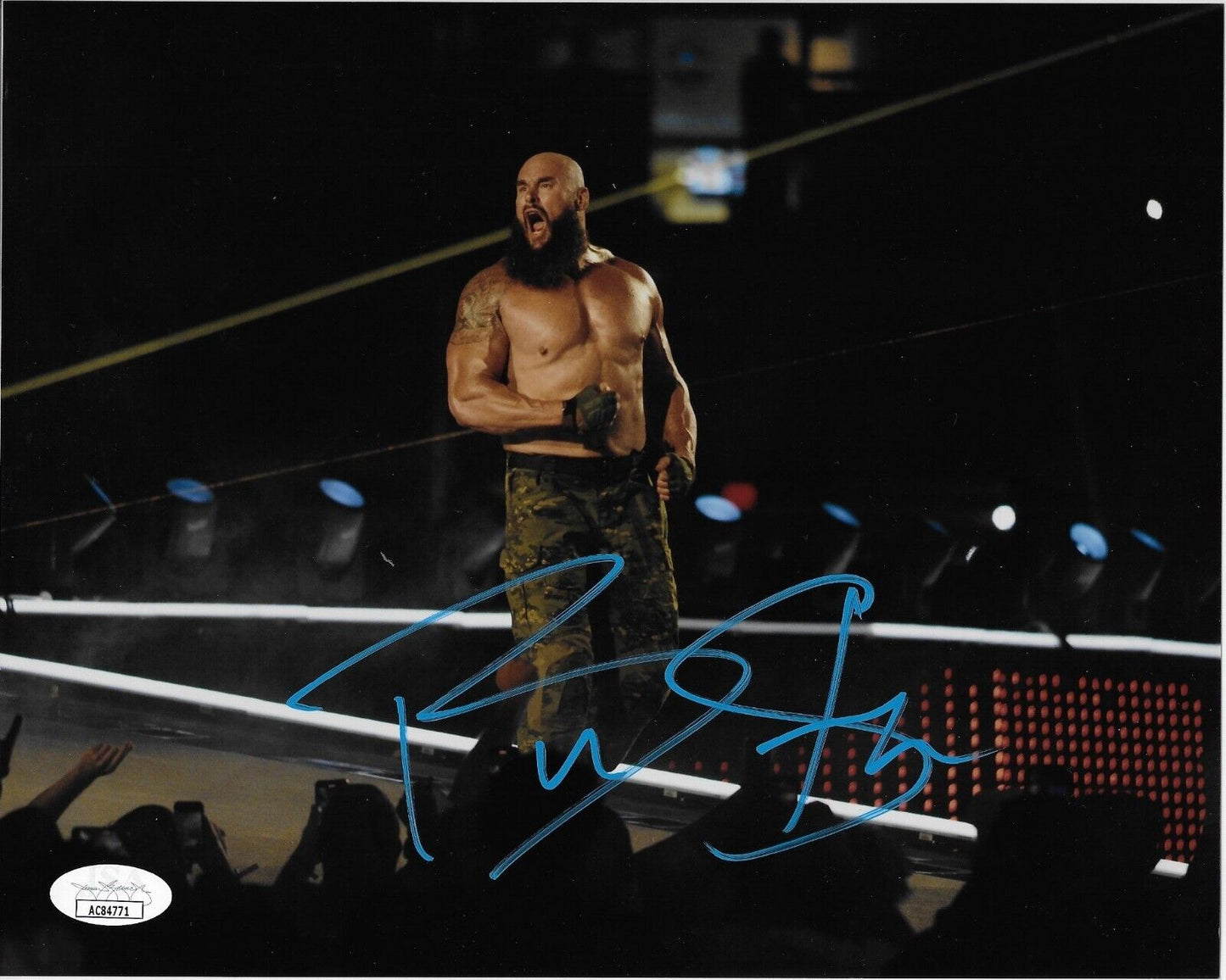 Autographed Wrestling Braun Strowman WWE Signed 8x10 Photo w JSA Authentication