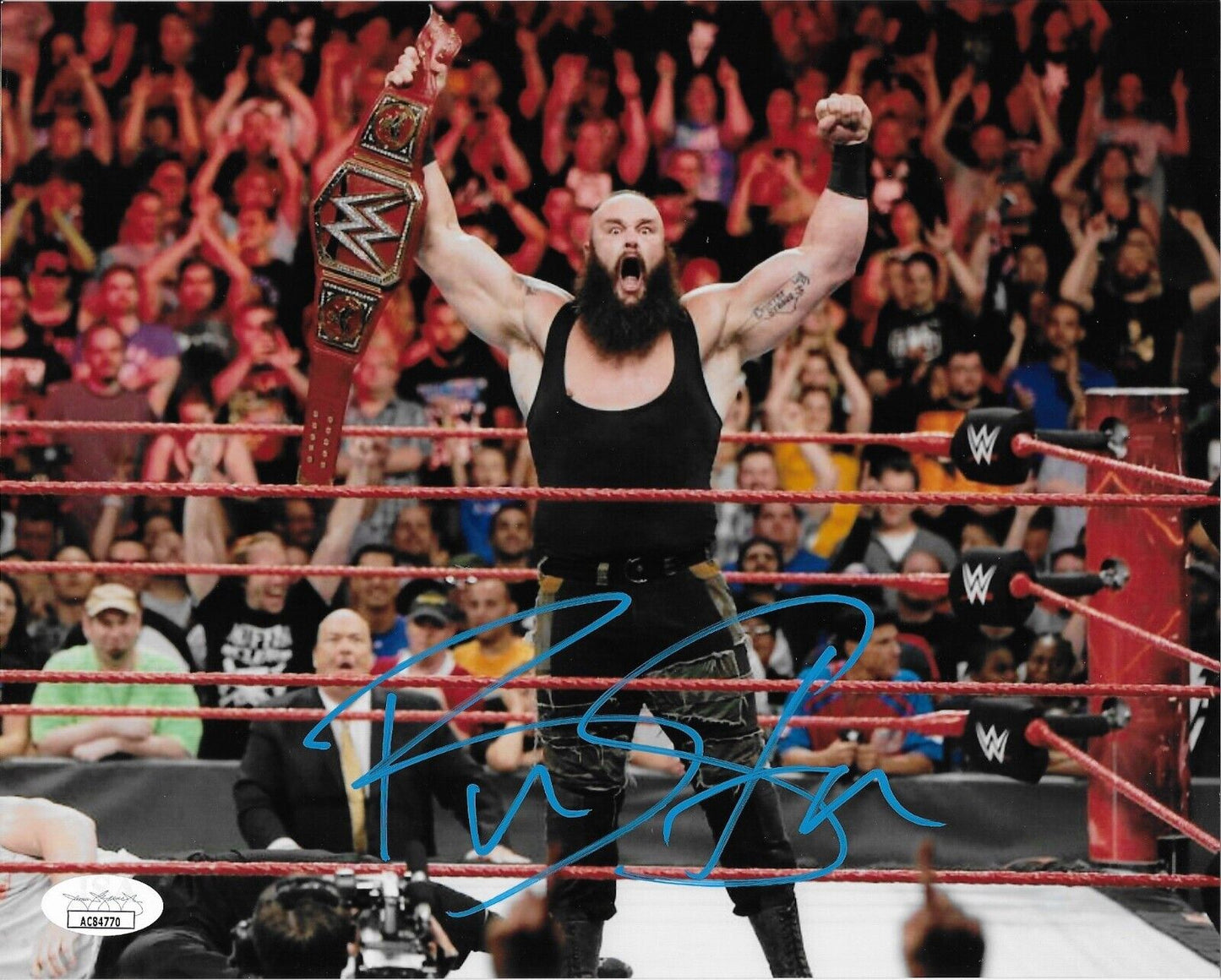 Autographed Wrestling Braun Strowman WWE 8x10 Photo #3 w JSA Authentication