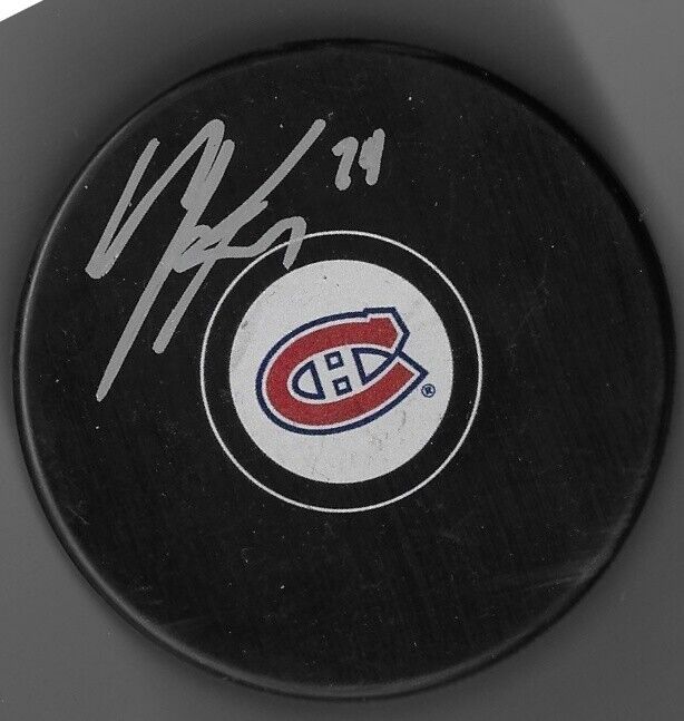 Rondelle de hockey autographiée par Madison Bowey des Canadiens de Montréal