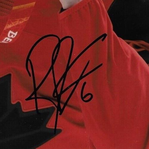 Auto. Jill Saulnier Rebecca Johnston Team Canada Womens Hockey Olympics 8x10 Ph.