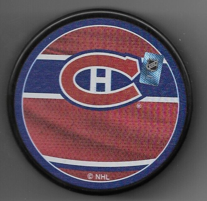 Rondelle de hockey rétro autographiée par Mike Hoffman des Canadiens de Montréal