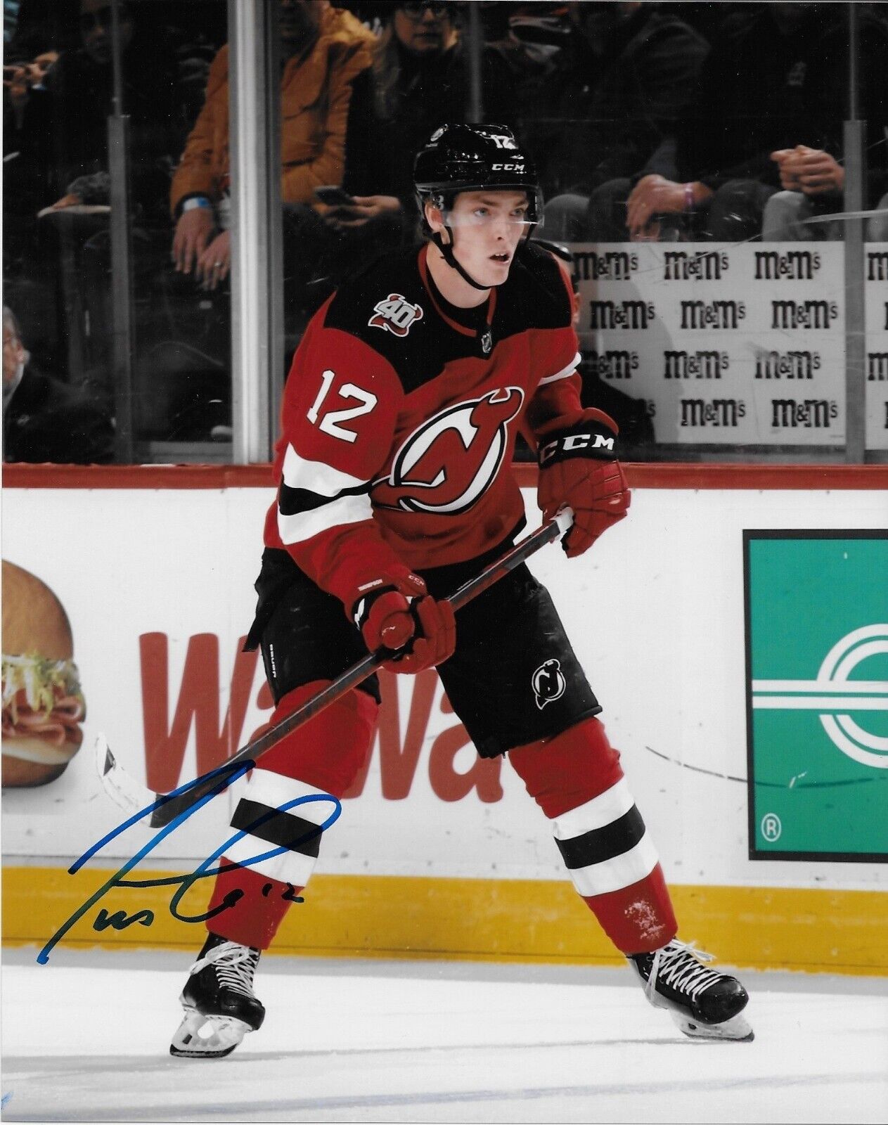 Autographed New Jersey Devils Tyce Thompson Utica Comets 8x10 Photo #4 Original