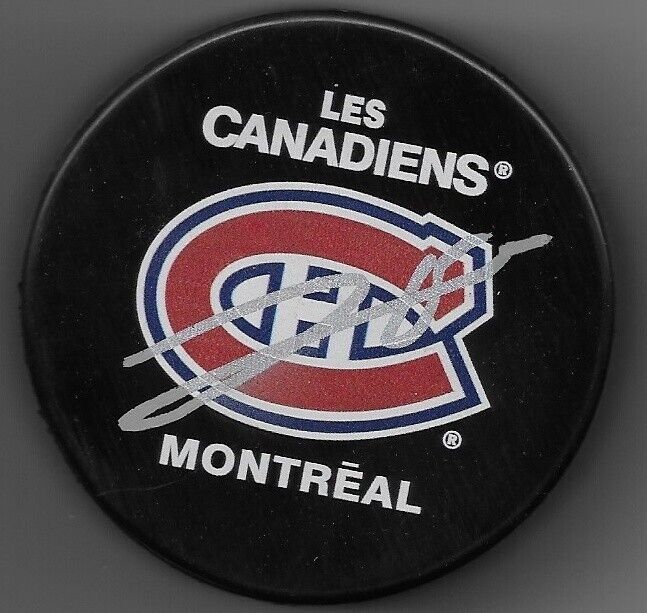 Autographed Montreal Canadiens Jan Mysak Hockey Puck Original