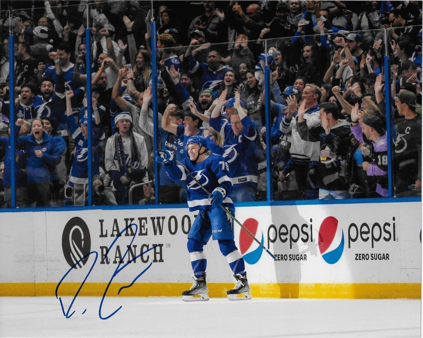 Autographed Tampa Bay Lightning Ross Colton 8x10 Photo #3 Original